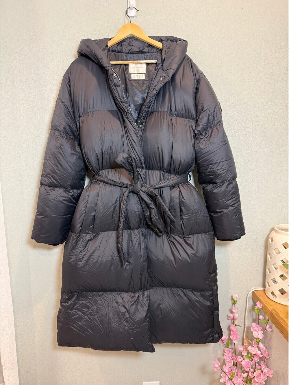 Abercrombie & Fitch Down-Filled Air Cloud Long Hooded Puffer Coat - Women's XL